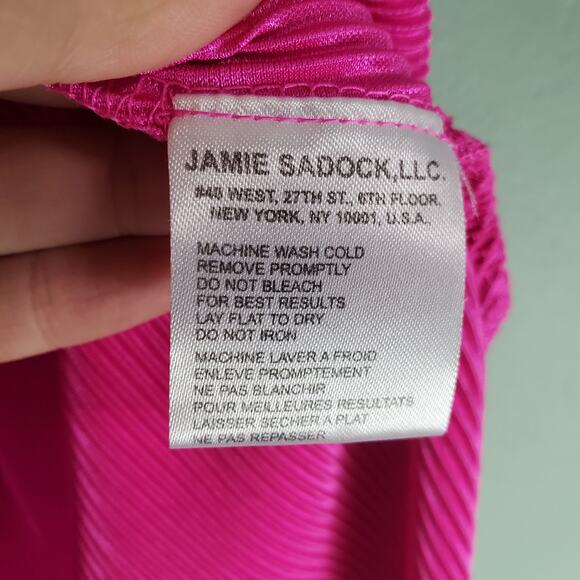 Jamie Sadock Womens Pink Sleeveless Quarter Zip Crunch Golf Polo Size Top Large - Picture 6 of 7